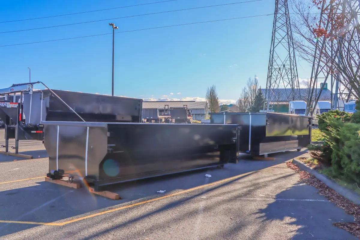 Roll-off dumpster ready for waste disposal at job site for 8 Yard Dumpster Rental in Coral Gables